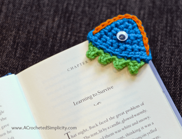 Happy Monster Crochet Bookmark Pattern by A Crocheted Simplicity