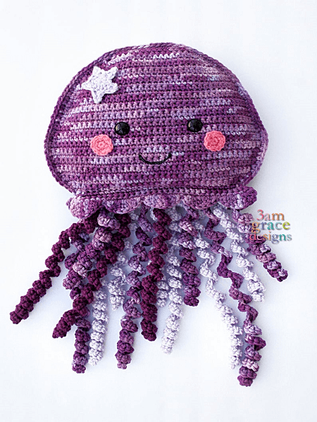 Jellyfish Amigurumi Crochet Pattern by 3 AM Grace Designs