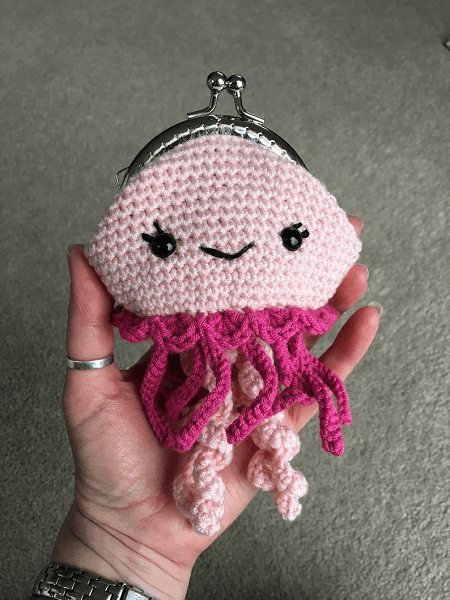 Jellyfish Coin Purse Crochet Pattern by Lau Loves Crochet