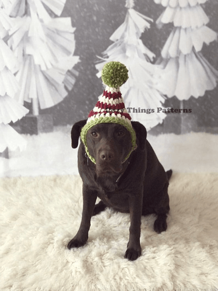 Large Dog Elf Hat Crochet Pattern by Cozy Things Patterns