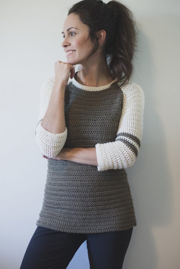 trendy Crochet Raglan Sweater Pattern