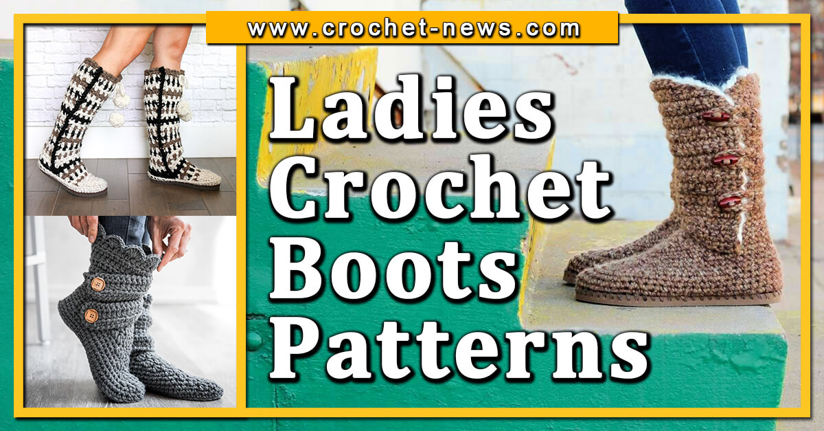 15 Ladies Crochet Boots Patterns