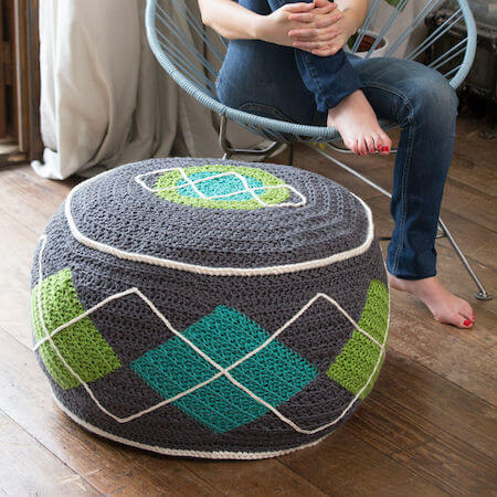 Argyle Bean Bag Crochet Pattern by Red Heart