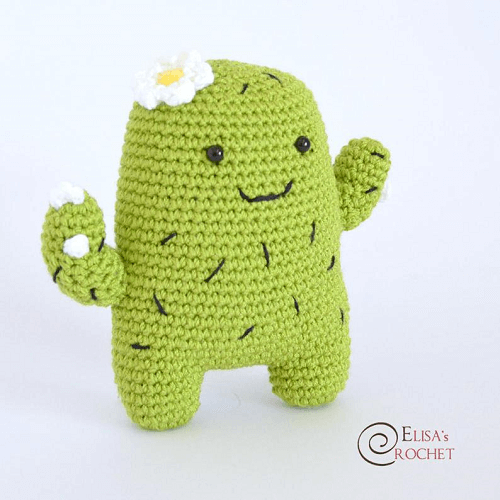 Big Cactus Amigurumi Doll Crochet Pattern by Elisa's Crochet