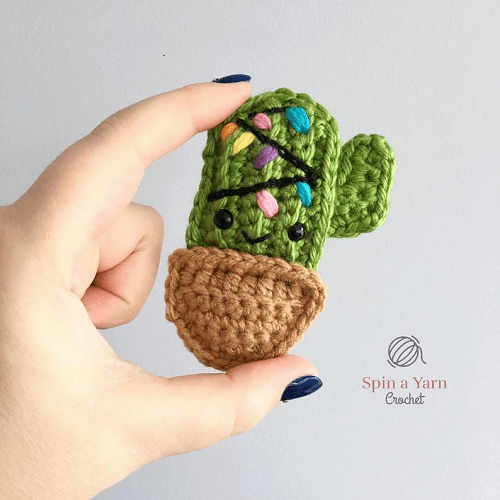 Cactus Ornament Crochet Pattern by Spin A Yarn Crochet