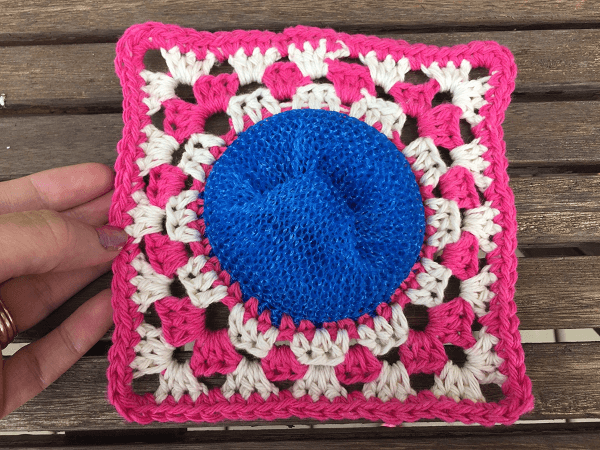 Circle Granny Square Scrubby Crochet Pattern by Rich Textures Crochet