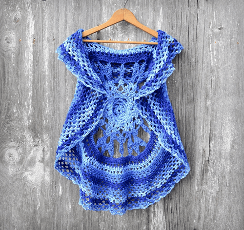 Circle Vest Crochet Pattern by Early Dawn Crafts