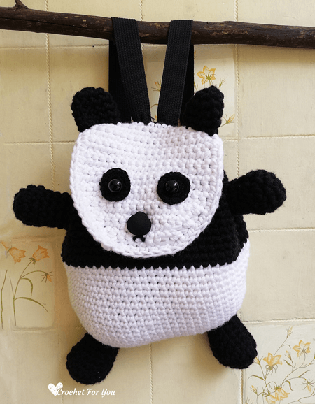 Crochet Panda Backpack Pattern by Crochet For You