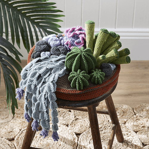 Crochet Cactus Garden Pattern by Artefacts Crochet Design
