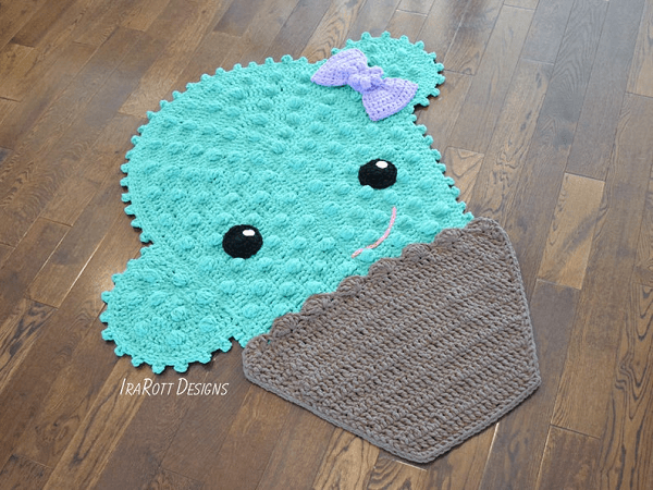 Crochet Cactus Rug Pattern by Irarott Patterns