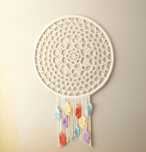 Crochet Dreamcatcher Wall Hanging Pattern by Mid Knits