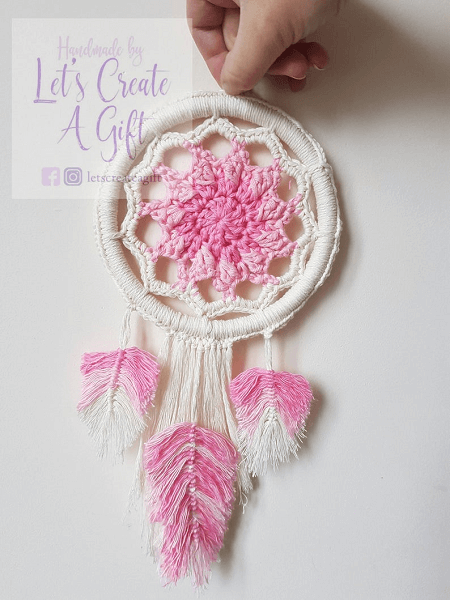 Crochet Feather Dreamcatcher Pattern by Let's Create A Gift