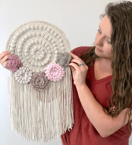 Crochet Flower Dreamcatcher Pattern by A Crafty Concept