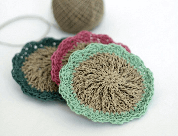 Crochet Hemp Scrubbies Pattern by Persia Lou