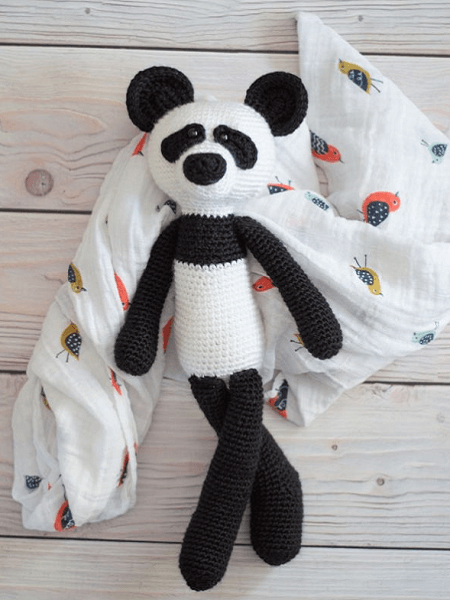 Crochet Panda Bear Pattern by Whistle And Ivy