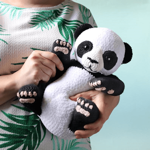 crochet stuffed panda