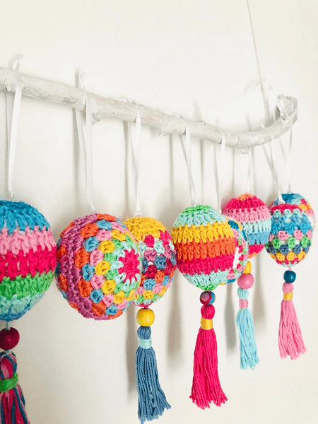 Boho Crochet Easter EggPattern  by Elealinda Design