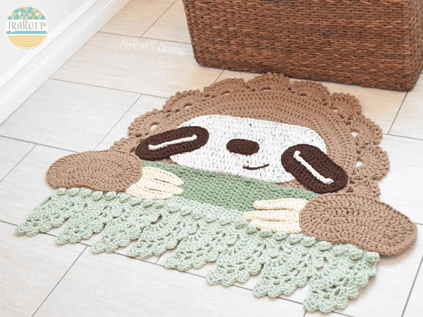 Crochet Sloth Rug Pattern by Ira Rott Patterns