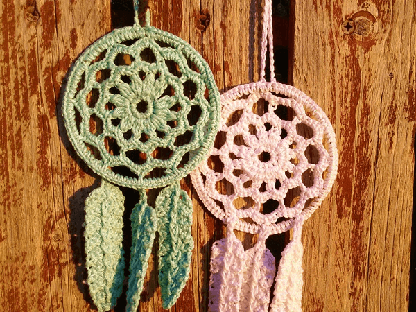 Crochet Small Mandala Dreamcatcher Pattern by The Pixi Way