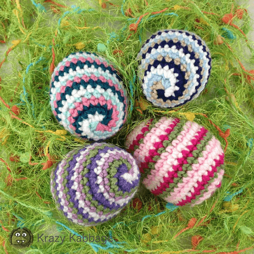 Crochet Spiral Easter Eggs by Krazy Kabbage