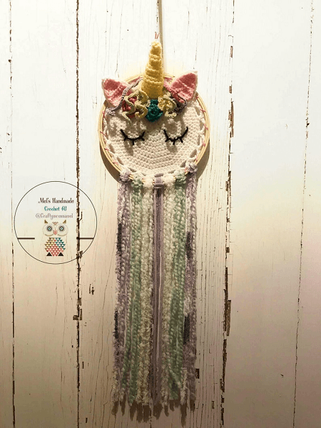 Crochet Unicorn Dream Catcher Pattern by Crochet Rox