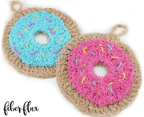 Donut Scrubbies Crochet Pattern by Fiber Flux