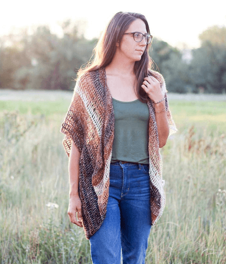 Draped Vest Crochet Pattern by Make And Do Crew