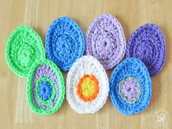 Free Crochet Easter Egg Pattern by The Painted Hinge