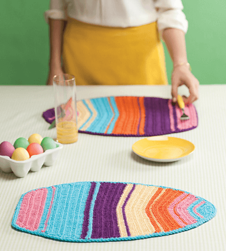 Easter Egg Placemats Crochet Pattern by Linda Permann