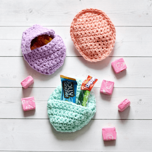 Surprise Bag Crochet Easter Egg Pattern by Miss Mary Mac Designs