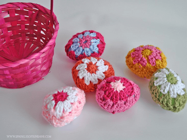 Granny Square Crochet Easter Eggs by Sparkles Of Sunshine