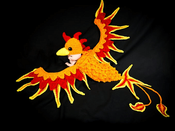 Phoenix Photo Prop Crochet Pattern by Dragon Bird Creations