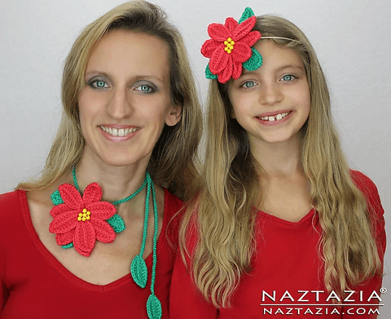 Poinsettia Flower Crochet Pattern by Naztazia