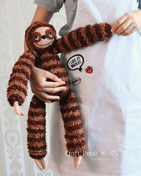 Sloth Amigurumi Crochet Pattern by Craft Passion