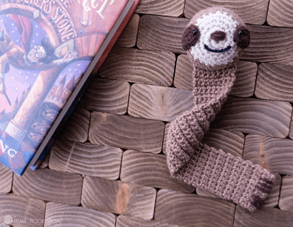 Sloth Bookmark Crochet Pattern by Heart Hook Home