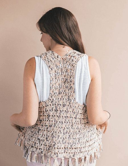 Clamshell Lace Vest Crochet Pattern by Salty Pearl Crochet
