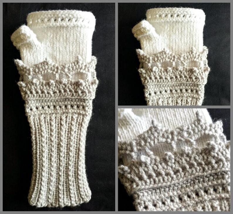 Victorian Fingerless Gloves Crochet Pattern