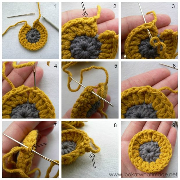 Crochet Invisible Join with a standing stitch