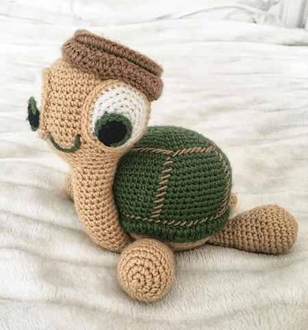 Crochet Turtle 9 inches Plushie Stuffed Animal Toy Tortoise | Perfect Gift  for All Ages, Birthdays & Occasions | Cozy, Cuddly & Decorative | Nursery