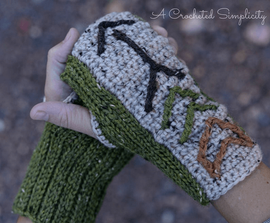 Arrow Fingerless Gloves Crochet Pattern by A Crocheted Simplicity