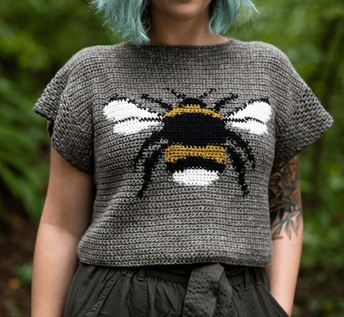 Bumble Tee Crochet Pattern by Hailey Bailey