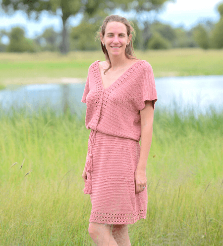 Cache Coeur Dress Crochet Pattern by Knitting With Chopsticks