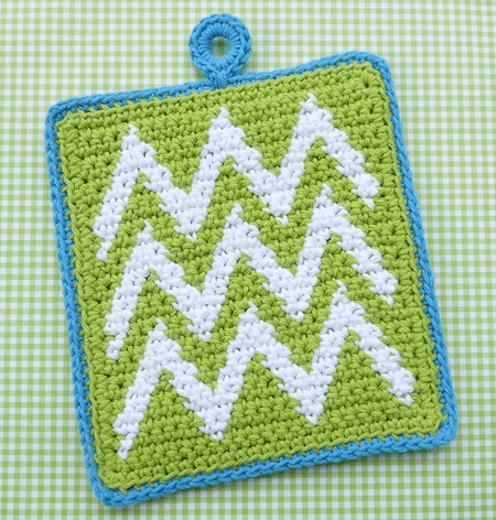 Chevron Potholder Crochet Pattern by Whiskers And Wool