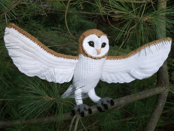 Crochet Barn Owl Pattern by Great Grey Crochet