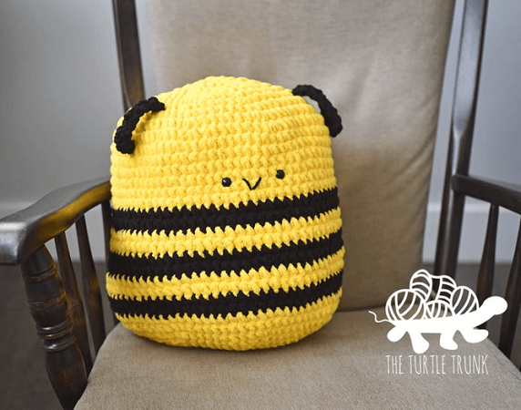 Crochet Bee Plushie Pattern by The Turtle Trunk