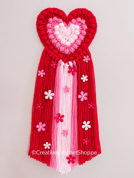 Crochet Boho Heart Wall Hanging Pattern by Creative Crochet Shoppe