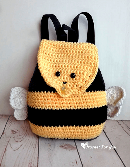 Crochet Bumble Bee Backpack Pattern by Crochet For You