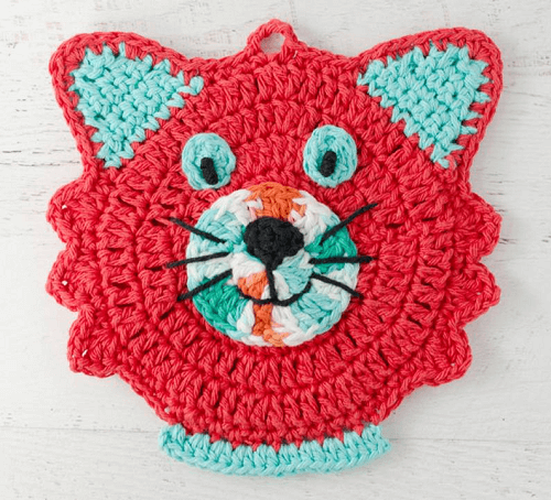 Crochet Cat Potholder Pattern by Crochet 365 Knit Too