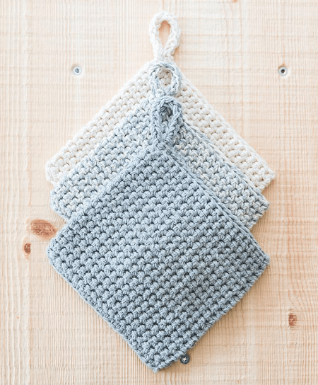 Crochet Double Thick Potholders Pattern by Sewrella