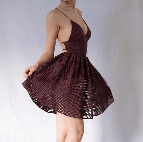 Crochet Dress With Full Skirt Pattern by High In Fibre Crochet